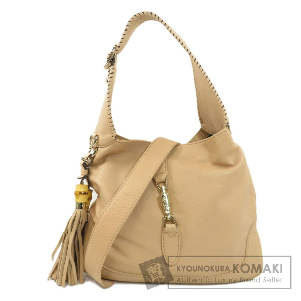 Gucci Jackie Tassel Bamboo Bag piston lock closure braided shoulder